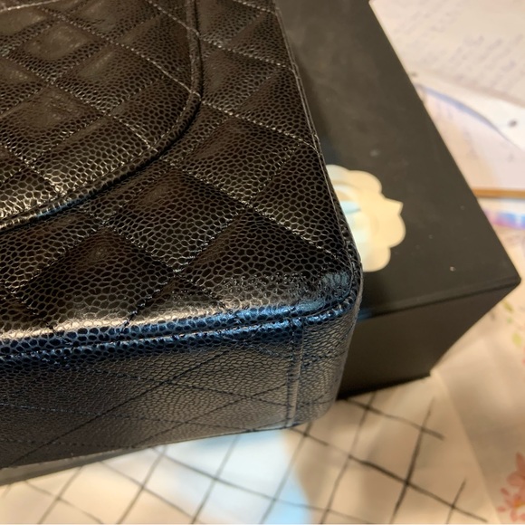 Classic Caviar black Chanel jumbo double flap bag‎ - Picture 12 of 16